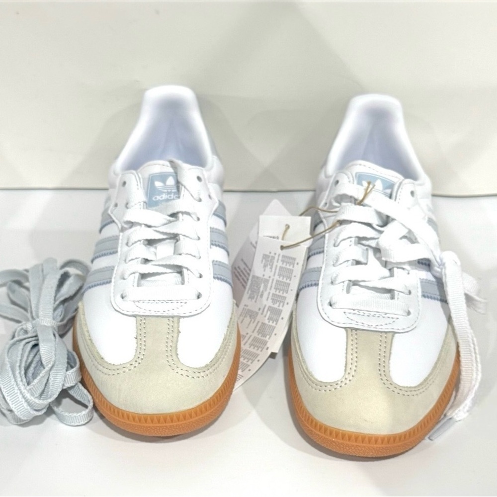 Adidas OG Samba Cloud White / Halo Blue / Off white Women’s Sneakers size 6.5 - Picture 13 of 16
